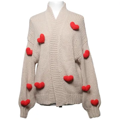 Cardigan (Beige, Rood) van Maeve by Anthropologie Polyester
