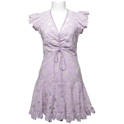 Robe (Violet) de Sandro Coton, Lin, Lyocell, Polyamide, Polyester