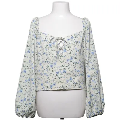 Crop top (Blauw, Wit, Meerkleurig) van Abercrombie & Fitch Elastaan, Polyester