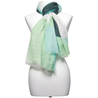 Châle (Vert, Blanc, Multicolore) de Fox Coton, Viscose