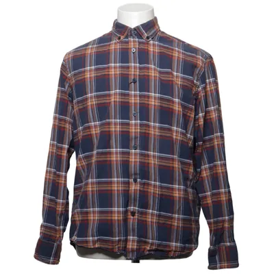 Flanellhemd (Blau, Orange, Weiß) von Essentials Bio-Baumwolle