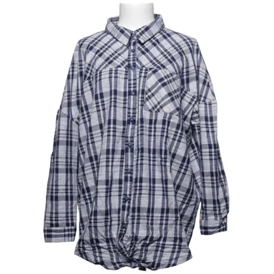Flannel skjorte (Blå, Hvid) fra Qed London Bomuld