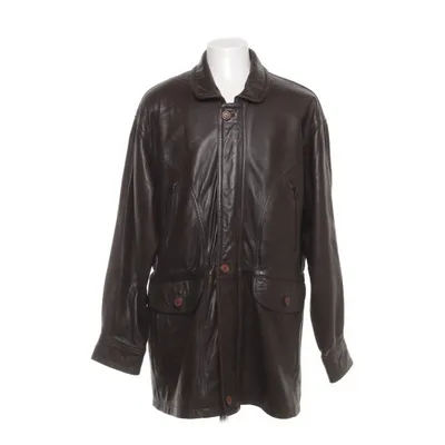 Læderjakke (Brun) Læder, Polyester