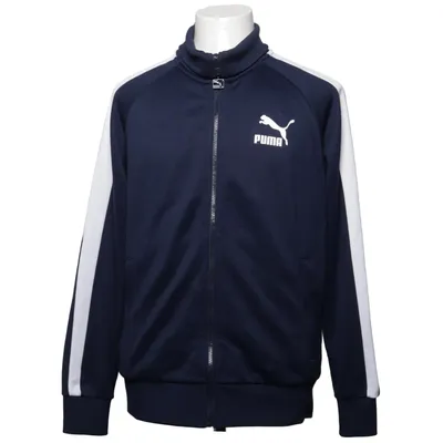 Træningsjakke (Blå, Hvid) fra Puma Bomuld, Polyester