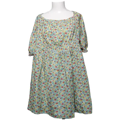 Dress (Blue, Multicolored) from Wednesday's Girl Cotton