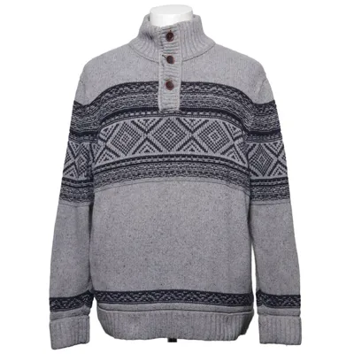 Pull-over (Gris, Bleu) de Mantaray Coton, Laine de mouton, Nylon