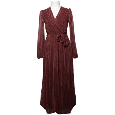 Robe longue (Rouge) de La Fée Maraboutée Élasthane, Fibre métallique, Polyamide, Polyester, Viscose
