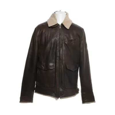 Leren jack (Bruin) van No Excess Katoen, Polyester, Leer