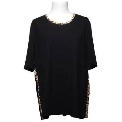 T-shirt (Sort, Brun) fra Micha Elastan, Viscose