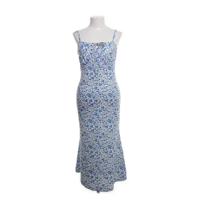 Klänning (Vit, Blå) från Shein Elastan, Polyester