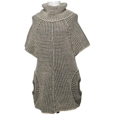 Pul à col roulé (Beige, Noir) de Ronit Zilkha Acrylique, Fibre métallique, Polyester, Laine