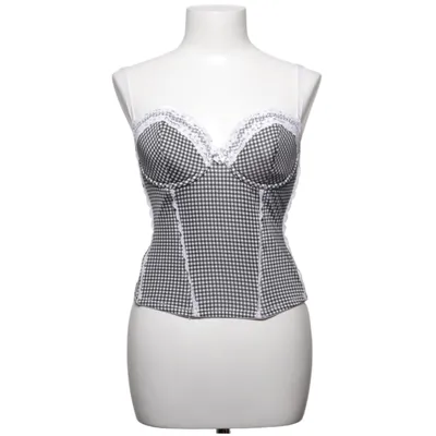 Korset (Zwart, Wit) van H&M Elastaan, Polyamide, Polyester