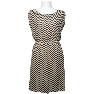 Dress (Black, Beige) from Shikha London Polyester