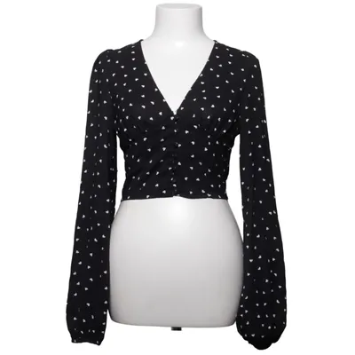 Crop top (Zwart, Wit) van Loavies Polyester