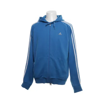 Huvtröja (Blå, Vit) från Adidas Bomull, Polyester