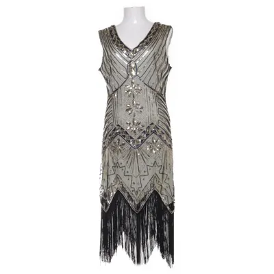 Cocktailklänning (Svart, Silverfärgad, Blå, Flerfärgad) Polyester