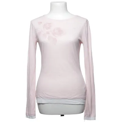 Long sleeve T-shirt (Pink, White) from Pull & Bear Polyester, Viscose