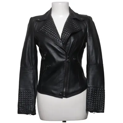 Bikerjacke (Schwarz) von Zara Basic Leder