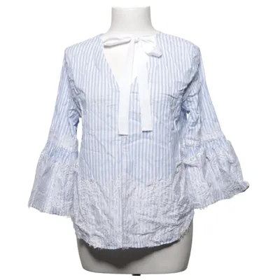 Blouse (Bleu, Blanc) de Zara Woman Coton, Nylon, Viscose