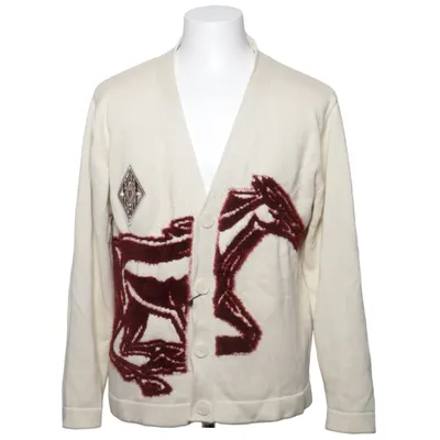 Cardigan (Hvid, Rød) fra Peso Akryl, Bomuld, Polyester