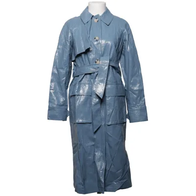 Trench coat (Blue) from Topshop Polyester, Polyurethane, Viscose