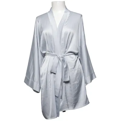 Dressing gown (Gray) from Dalia Cotton, Elastane, Polyamide