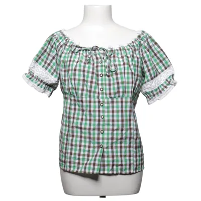 Dirndlblus (Grön, Brun, Vit) från Fuchs Trachtenmoden Bomull, Polyester