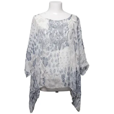Bluse (Blå, Hvid, Grå) fra M & G Elastan, Silke, Viscose