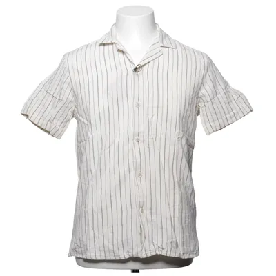 Chemise à manches courtes (Blanc, Bleu) de Zara Coton