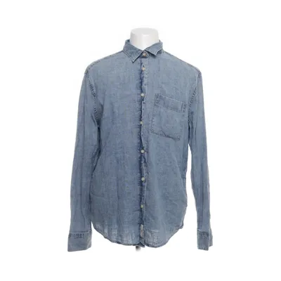 Denim blouse (Blauw) van East West Katoen
