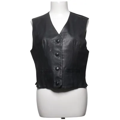 Gilet en cuir (Noir) de Joy Cuir, Viscose