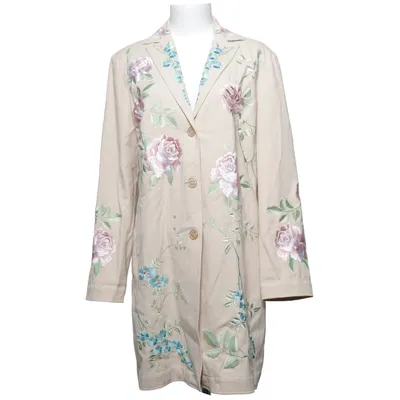 Coat (Beige, Multicolored) from Malvin Acetate, Cotton