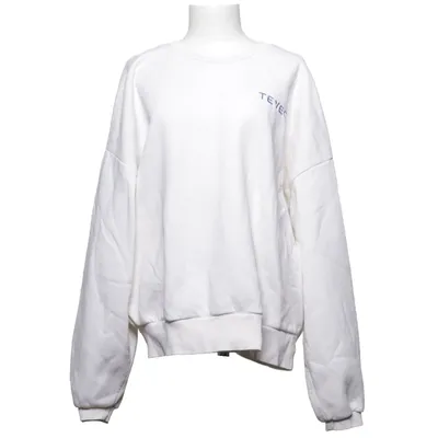 Collegetröja (Vit, Blå) från Teveo Bomull, Polyester