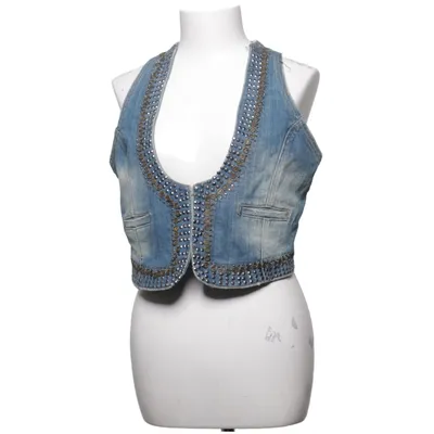 Gilet en jean (Bleu) de Okay Coton, Élasthane, Polyester