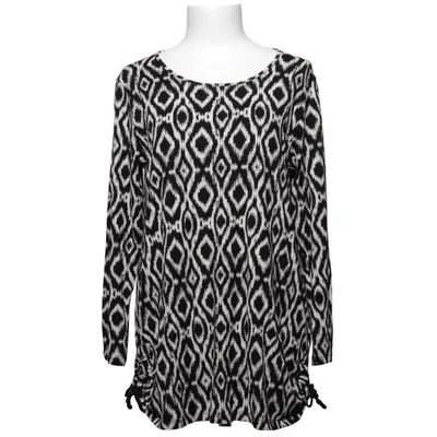 Blouse (Black, White) from Masai Elastane, Viscose