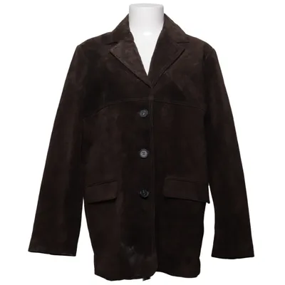 Läderkavaj (Brun) från Reserved Skinn, Polyester, Viskos