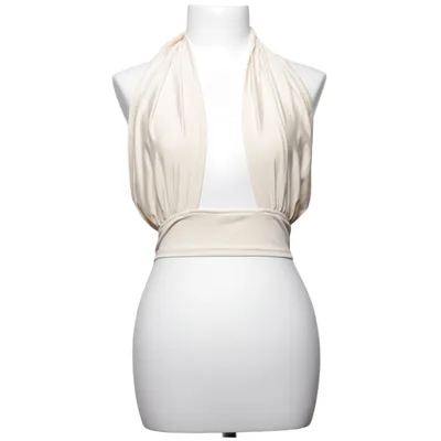 Neckholder Top (Beige) von Shein Elasthan, Polyester