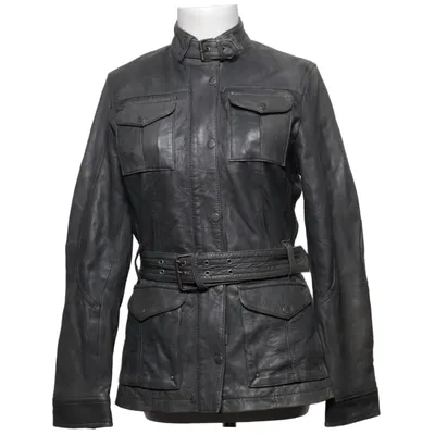 Leather jacket (Gray) from Mauritius Leather, Polyester
