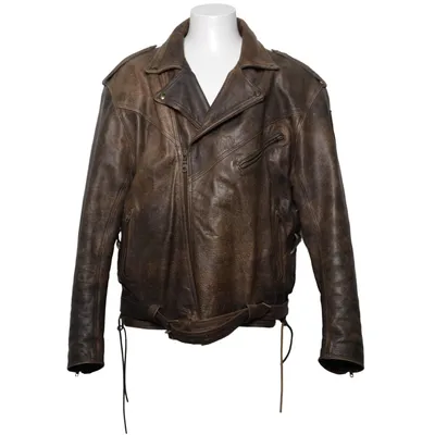 Biker jacket (Brown) from High Five Motor Wear Leather, Polyester