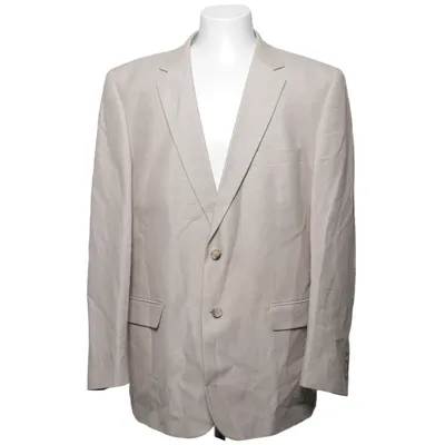 Blazer (Beige) van Dressmann Katoen, Linnen, Polyester, Viscose