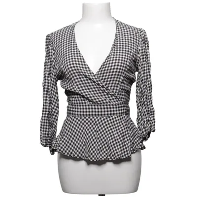 Wrap blouse (Black, White) from Ganni Viscose