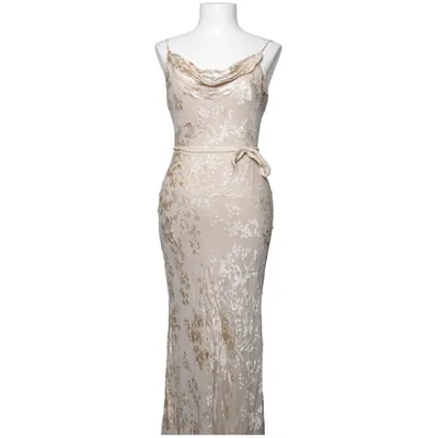 Långklänning (Beige, Flerfärgad) från Monsoon Acetat, Silke, Viskos