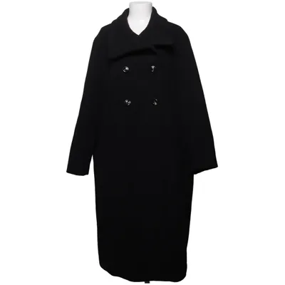 Coat (Black) from Mango Acrylic, Polyamide, Polyester, Viscose, Wool