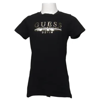 T-shirt (Noir) de Guess Kids Coton, Élasthane