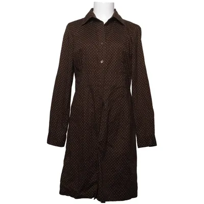 Shirt dress (Brown, White) from Merona Cotton, Elastane