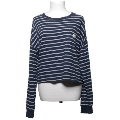 Långärmad t-shirt (Blå, Vit) från Roxy Elastan, Ekologisk bomull