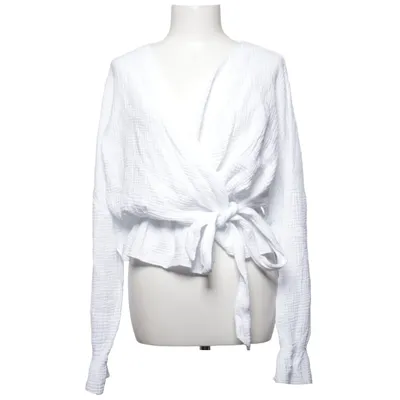 Wikkelblouse (Wit) van Made in italy Katoen