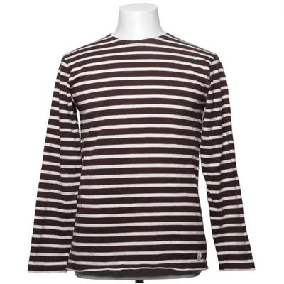 Long sleeve T-shirt (Brown, White) from Armor Lux Organic cotton