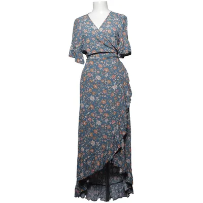 Wrap dress (Blue, Multicolored) from American Eagle Viscose