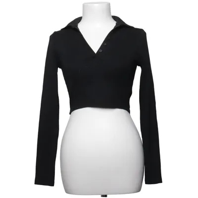 Crop top (Noir) de Zara Coton, Élasthane